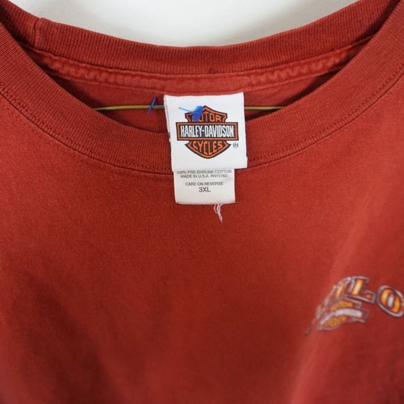 VTG Harley Davidson Shirt Men Size 3XL Beefy Tag USA Hilo Hawaii Flames Woman - Picture 6 of 8